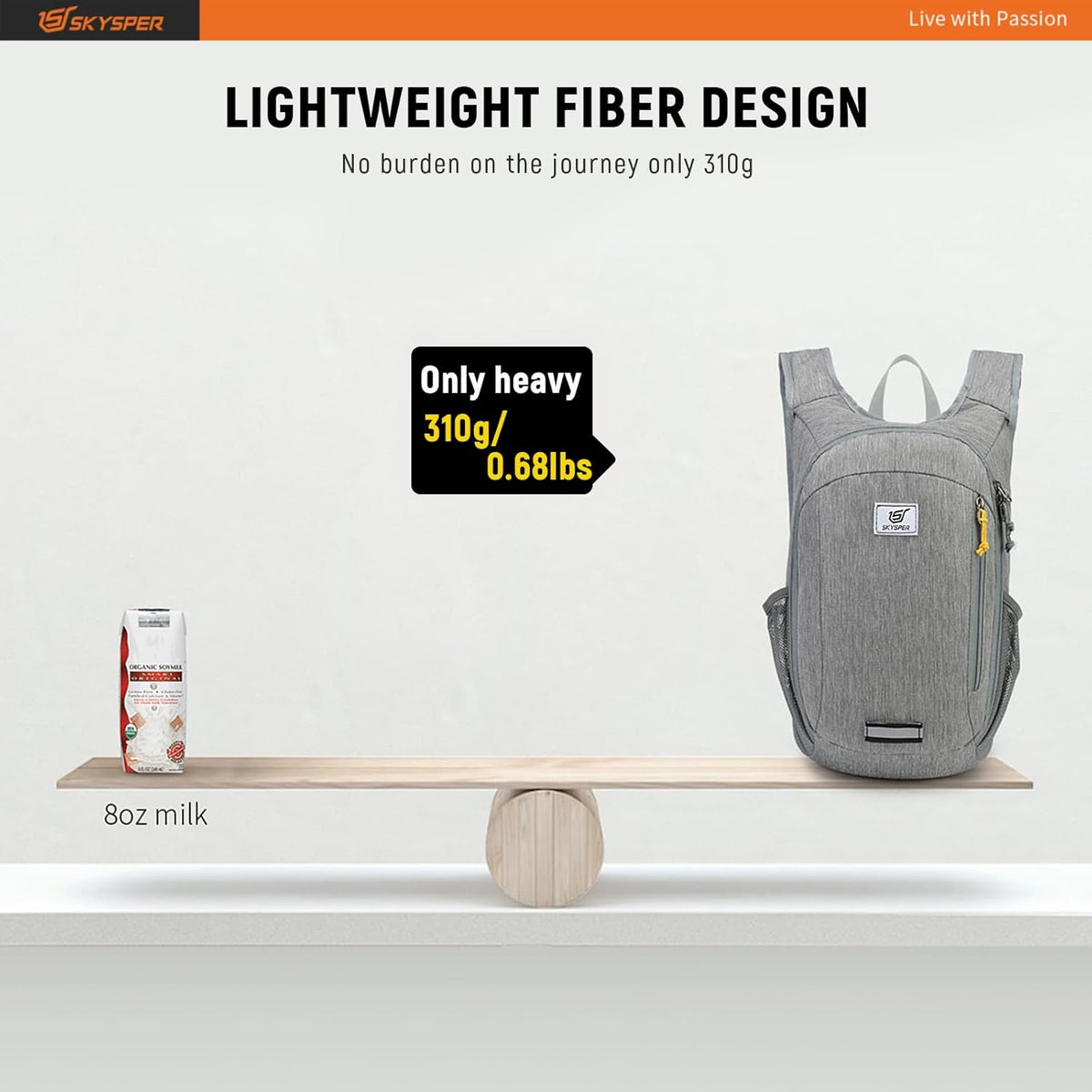 SKYSPER Small Daypack 10L/15L/20L Hiking Backpack Packable Lightweight Travel Day Pack for Women Men