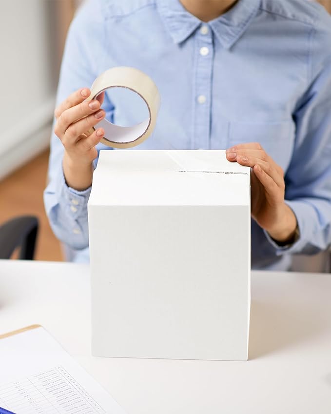 Assorted-Sizes-Shipping-Boxes-45-Pack: 6x4x4 & 9x6x4 & 10x7x5 Small-Shipping-Boxes-Mailers, White Corrugated-Cardboard-Boxes-for-Packing-Small-Business Mailing