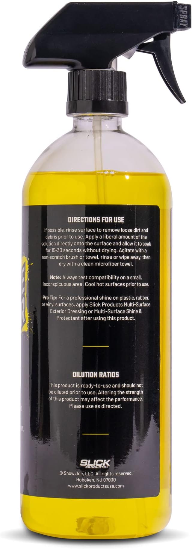 Slick Products All-Purpose Surface Cleaner – Multi-Surface Car Interior & Exterior Cleaner for Vinyl, Plastic, Rubber, Carpet & Upholstery – Fresh Lemon Scent – 32 oz.