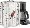 Christmas Cardinal Coffee Maker Cover for Kitchen Counter, Washable Small Appliance Covers with Handle