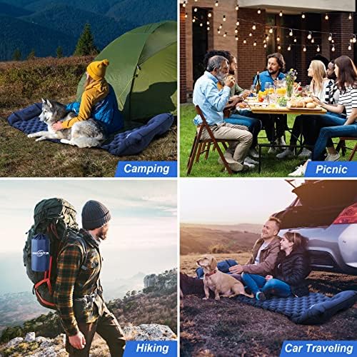 WANNTS Ultralight Sleeping Pad with Pillow & Built-in Pump for Camping