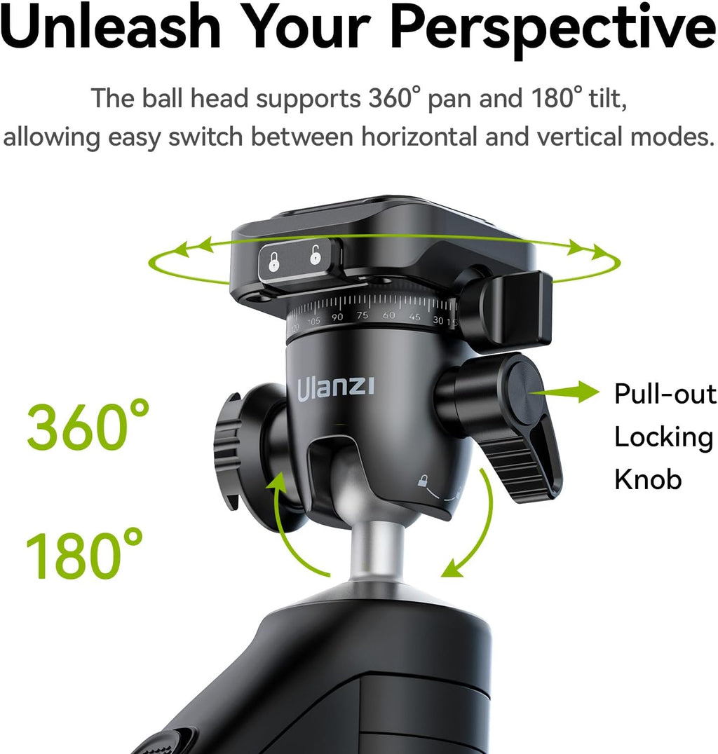 ULANZI TT38 Mini Tripod for Camera, One-Click Open Tabletop Camera Tripod Small Portable Stand with Uka F38 Quick Release, Travel Stand Compatible with DJI OSMO Pocket 3/OSMO 360/Insta360 x5/Sony