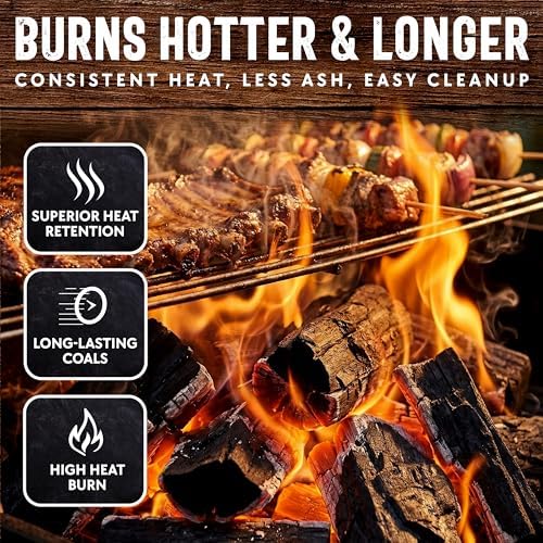 16 LB. Hardwood Lump Charcoal with FATWOOD by Mr. Bar-B-Q - Premium Natural Charcoal for Grilling, BBQ, Smoking, Kamado & Kettle Grills - Burns Hotter & Longer - Smoky Flavor, Easy to Light