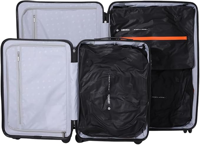 ABENCA Vacuum Storage Bags for Travel with Wireless Pump, Finder Tags, Compression Space Saver Bags, Reusable Vacuum Seal Packing Cube for Suitcases and Backpack.C