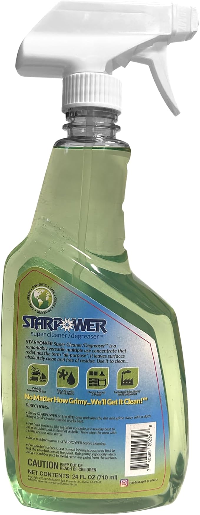 STARPOWER Heavy Duty All Purpose Multi Surface Grease, Oil, Grime Remover, 24 Ounces