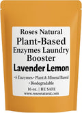 Natural Enzyme Laundry Booster – Lavender Lemon | 6 Enzymes | Biodegradable | HE Safe, Eco-Friendly, Gentle on Skin, Plant & Mineral Based | 16 oz | Made in USA