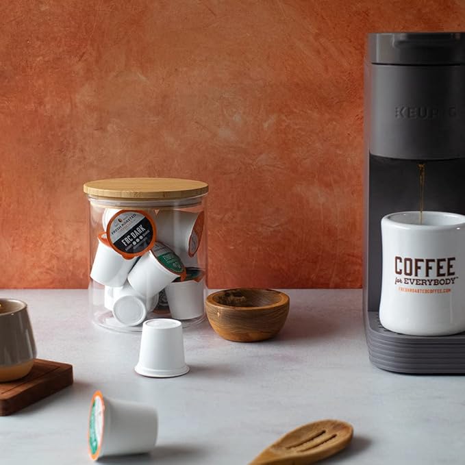Fresh Roasted Coffee, Indian Monsoon Malabar, Light Roast, 24 Pods for K Cup Brewers