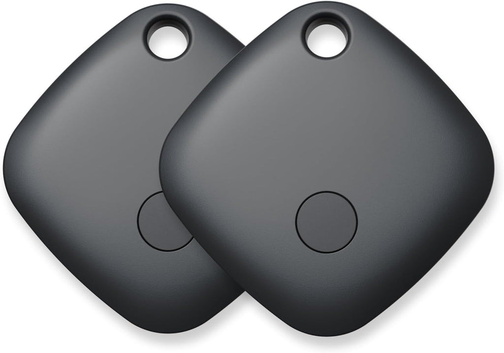 Air Tracker Tags-2 Pack, Bluetooth Tracker Works with Apple Find My APP (iOS Only, Not for Android), Keys Finder, Item Locator for Keys, Luggage, Backpack, Bags, Wallet, Replaceable Battery