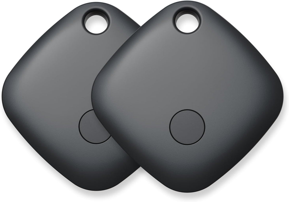 Air Tracker Tags-2 Pack, Bluetooth Tracker Works with Apple Find My APP (iOS Only, Not for Android), Keys Finder, Item Locator for Keys, Luggage, Backpack, Bags, Wallet, Replaceable Battery