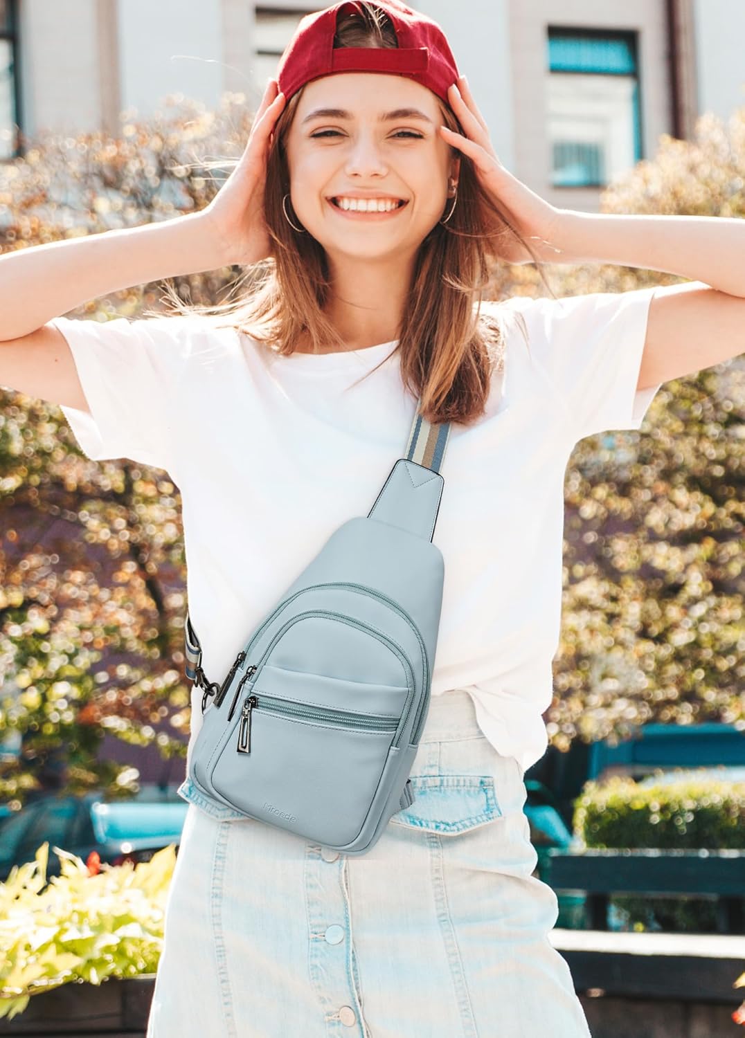 Sling Bag Crossbody Bags for Women Small Cross Body Bag Fanny Packs Chest Sling Purse for Daily Travel Leisure Sport