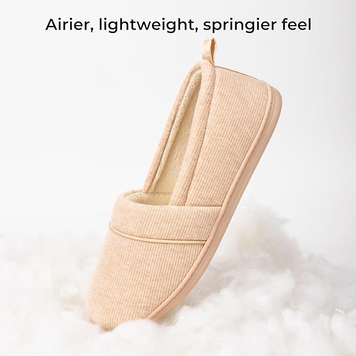 HomeTop Women's Comfy Loafer Slippers Lightweight Memory Foam Non-slip Indoor House Shoes