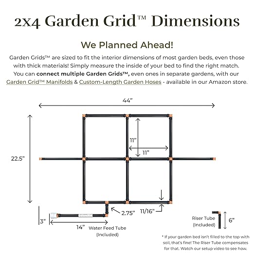 Garden Grid Watering System | Raised Garden Bed Drip Irrigation System – But