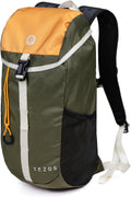 Jadyn Tezos Juniper Daypack, Lightweight Hiking Backpack and Hydration Pack for Camping, Travel, Biking, and the Outdoors, 16 Liter (Olive)