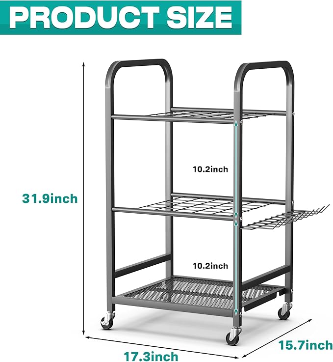 EVERHANGER Garden Tool Organizer and Storage, Yard Tool Stand Garage Tool Organization, Yard Tool Racks for Indoor/Outdoor Use