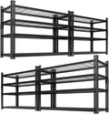 Storage Shelves Heavy Duty 4 PCS, 36"L x 16"W x 60"H Garage Wire Shelving Unit Loads 1920LBS, 4-tier Adjustable Metal Industrial Utility Shelf Rack for Kitchen, Laundry, Pantry, Warehouse, Basement