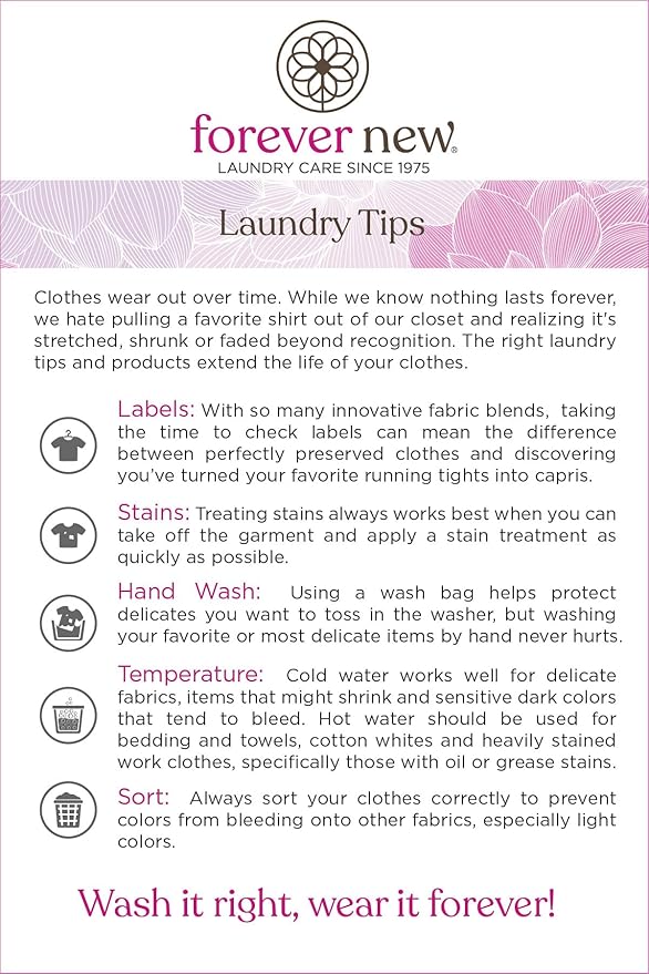FOREVER NEW Liquid Laundry Detergent - Fabric Care Wash - Unscented, 32 Fl Oz