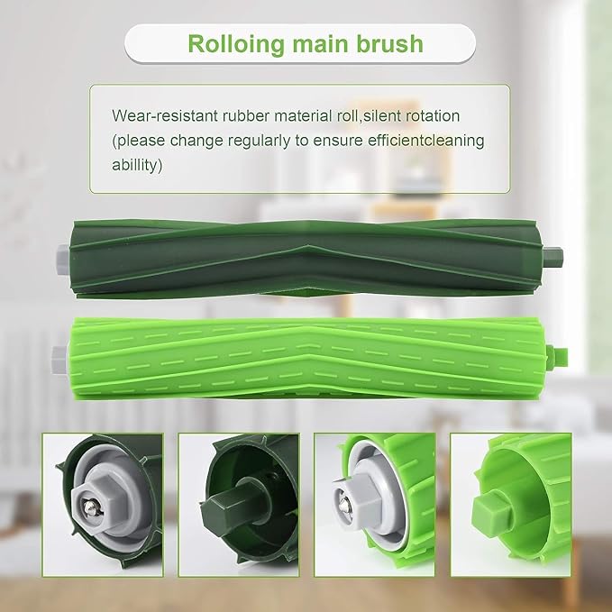 19 Pack Replacement Parts Compatible for Roomba j7 j7+/Plus E5 E6 E7 i7 i7+ i3 i3+ i4 i4+ i6 i6+ i8 Vacuum Cleaner, Replenishment Kit 2 Set Roller Brushes,8 Filters,8 Side Brushes
