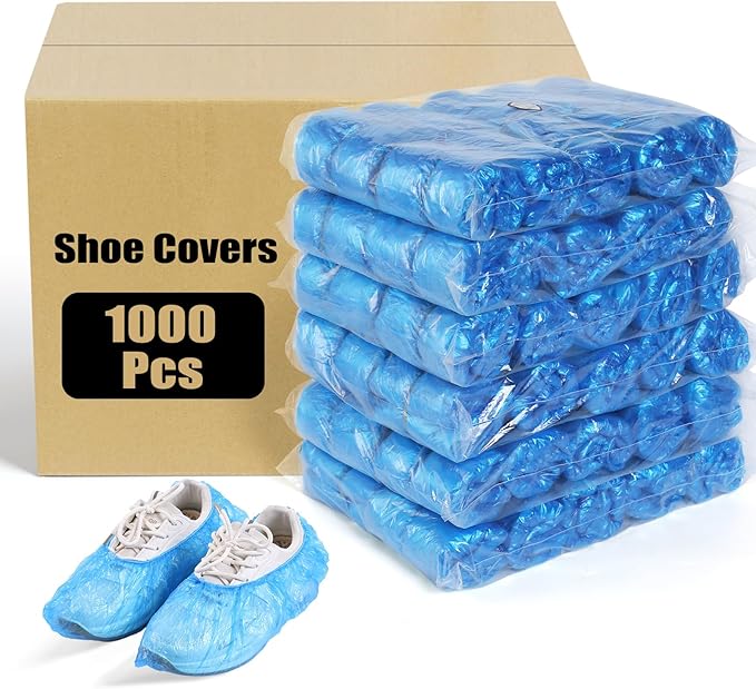 1000 Pcs Shoe Covers Disposable, Non-Slip, Reliable Shoe Covers for Indoors, 15.7'' Adjustable Size Great Value Boot Covers for Home, Hospitals, and Businesses