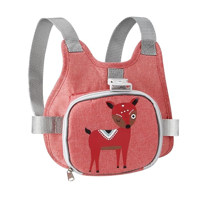 PandaEar Toddler Backpack Leash with Anti-Lost Wrist Link, Kids Safety Harness Children Leashes for Boys Girls, Cute Deer Design