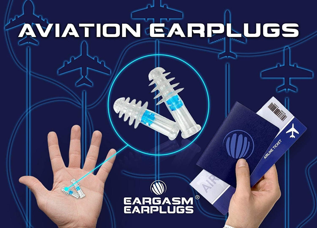 Eargasm Aviation Earplugs Small - Airplane Ear-Plugs for Ear Pressure Relief on Flights - Perfect High Altitude Air Travel Essential Earplugs for Kids and Men, Women, Adults with Small Ear Canals