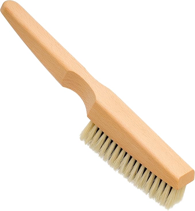 REDECKER Natural Pig Bristle Cashmere Brush with Oiled Beechwood Handle, 10-Inches Long, Two Layers of Bristles for Gentle and Thorough Cleaning, Made in Germany - Pig Bristle Brush