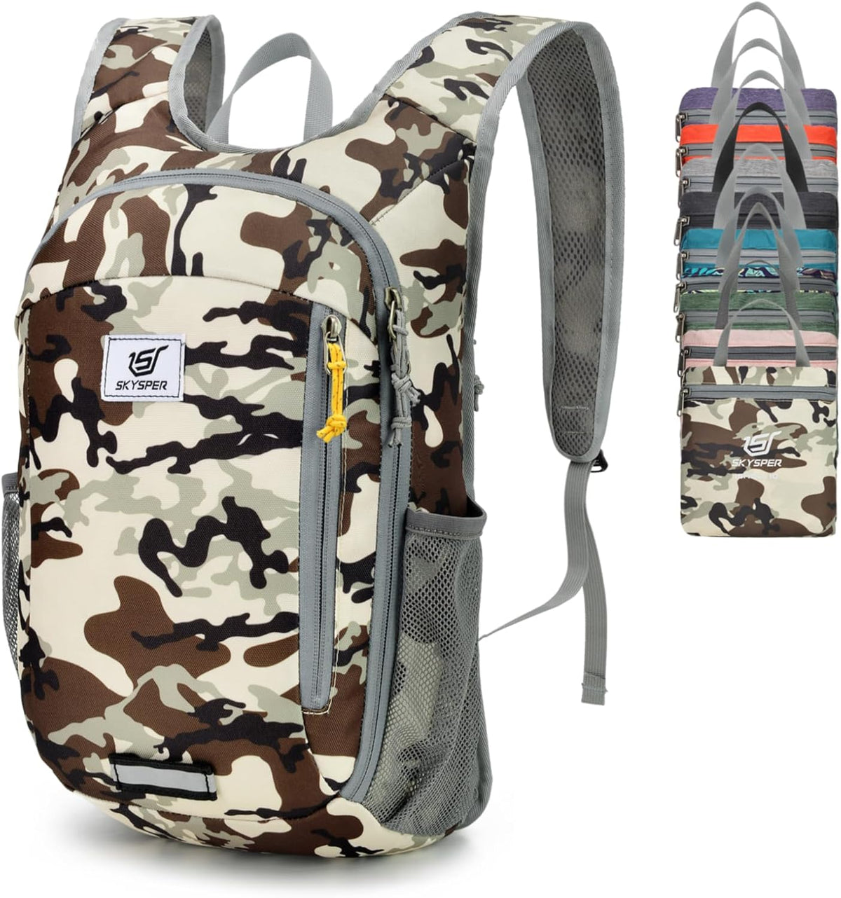 SKYSPER Small Daypack 10L Hiking Backpack Packable Lightweight Travel Day Pack for Women Men