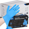 TitanFlex Heavy-Duty Blue Nitrile Gloves, 6-mil, Fully Textured, Mechanic Disposable Gloves, Powder-Free, Latex-Free