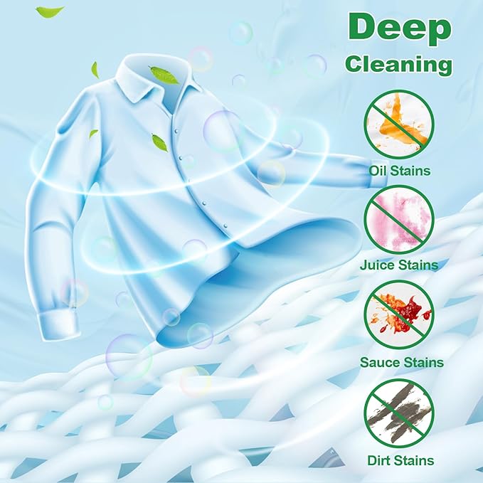 Laundry Detergent Sheet, Eco-Friendly & Hypoallergenic Wash Strips, Natural Ingredients, Ultra-Concentrated, Travel-Ready, No Plastic Jug- Fresh Scent, (120 Loads) 60 Sheets
