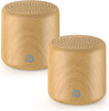 Dreamegg Portable Sound Machine - Travel Sound Machine for Sleep, Features Powerful Battery, Egg-Sized, 16 Soothing Sounds, Timer, Sound Machine for Baby Adults Office Privacy Home Gift, 2 Pack, Wood