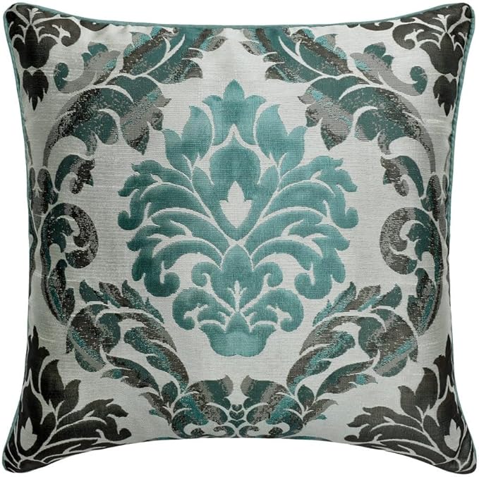 The HomeCentric King/Queen/Twin Blue Designer CA King 86"x18" Bed Runner Without Pillow Cover, Damask Bed Scarf on Jacquard Fabric - Royal Elegance