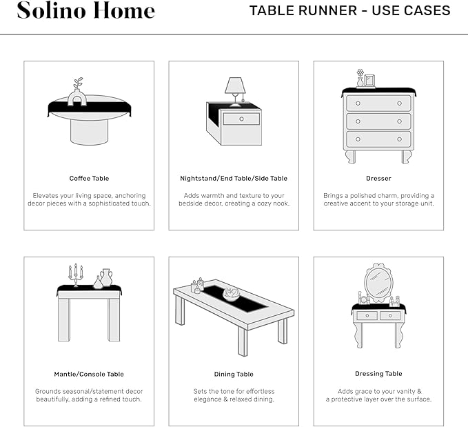Solino Home Linen Cinnamon Hemstitch Table Runner 60 Inches - 100% Pure Linen Small Table Runner 14 x 60 Inch Ideal for Dresser and Coffee Tables - Classic Hemstitch