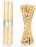12" Natural Bamboo Wood Barbecue Skewers for Kabob, Appetizer, Fruit, Sausage, Chocolate Fountain, Wooden BBQ Kebob Skewer Stick, Organic Food Sticks for Grilling, Kitchen (Φ=4mm Thick, 100PCS)