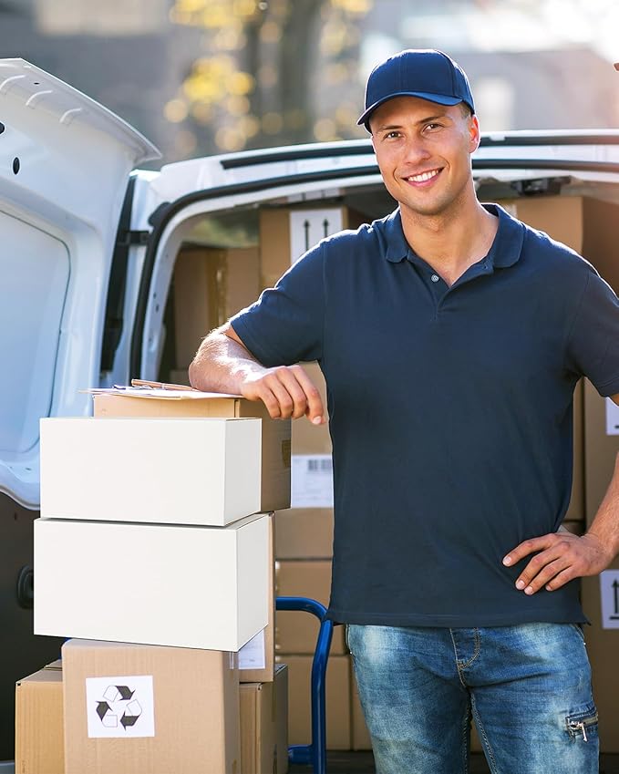 Assorted-Sizes-Shipping-Boxes-40-Pack: 10x7x5 & 11x6x6 Small-Shipping-Boxes-Mailers, White Corrugated-Cardboard-Boxes-for-Packing-Small-Business Mailing
