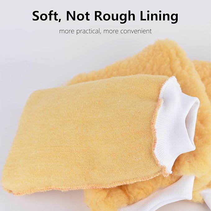 Quanzhou Chenchenchen E-Commerce Co.,Ltd Car Wash Mitt, House Cleaning Glove, Home Dusting Cloth Imitation Wool Gloves 2 pcs Yellow