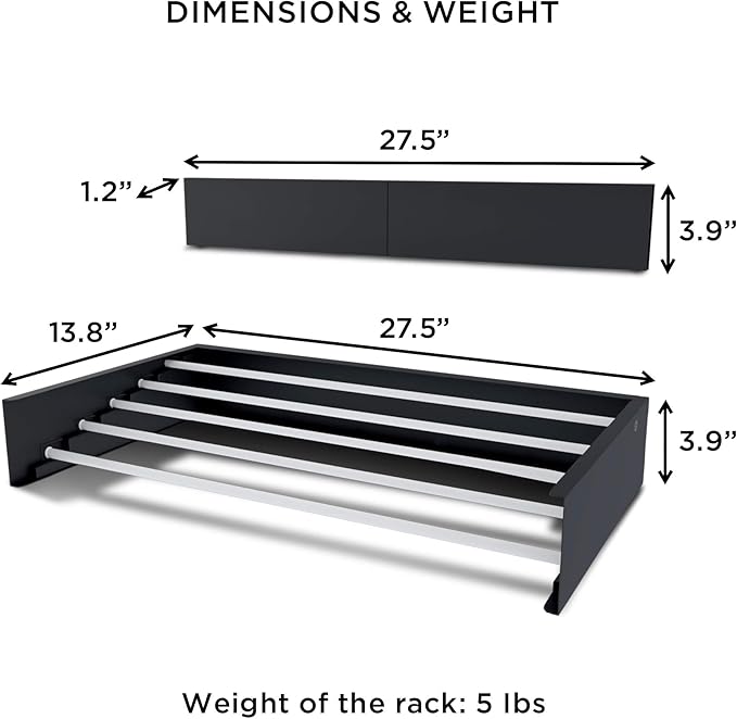 Step Up Laundry Drying Rack (28-INCH Wide - Wood-Look), Wall Mounted, Retractable Clothes Drying Rack, 40lbs Capacity, 11.6 Linear Ft, with Wall Template and Long Screwdriver Bit