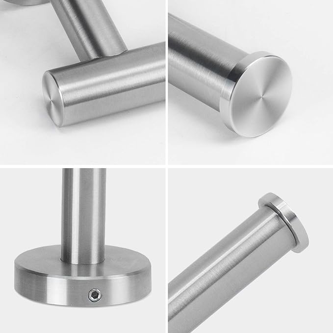 NearMoon Bathroom Toilet Paper Holder, Premium SUS304 Stainless Steel Rustproof Wall Mounted Toilet Roll Holder for Bathroom, Kitchen, Washroom (1 Pack, Brushed Nickel)