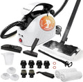 Steam Cleaner, Handheld Steamer with 21 Accessories, 248°F High-Temperature Steam for Floors, Grout, Tiles, Carpet, Cars - Portable 1.08L Tank, Child Lock, Chemical-Free Cleaning