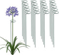 20 Pack 16 Inch Plant Support Stakes, Metal Single stemmed Flower Support