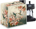 Coffee Maker Cover Protector Hummingbird Floral Kitchen Appliance Dust Cover Waterproof Folding Protector