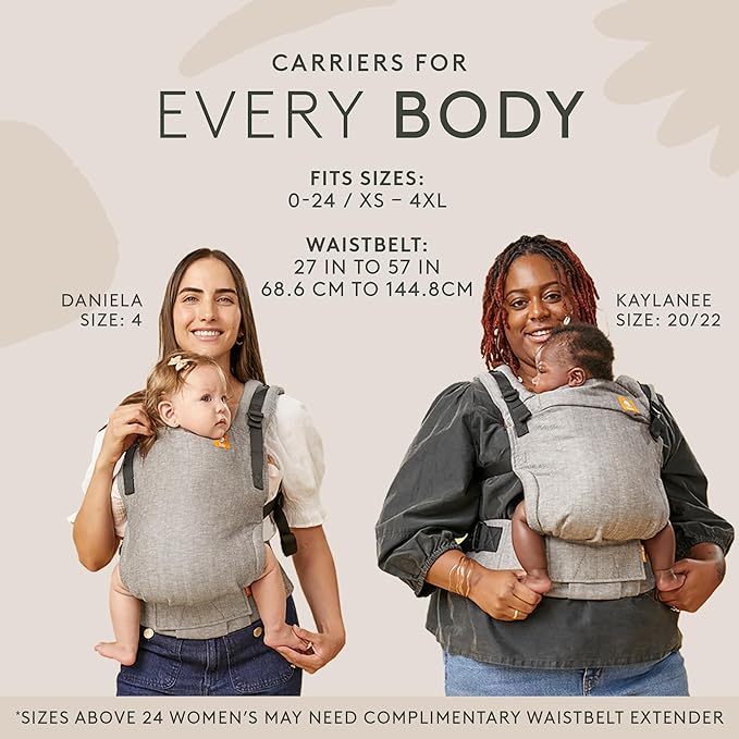Baby Tula Cotton Free-to-Grow Baby Carrier - Adjustable, Comfortable, Newborn to Toddler Carrier - Ergonomic Fit for 7lbs to 45lbs - Back & Front Carry Options - Play (Yellow/Hearts)