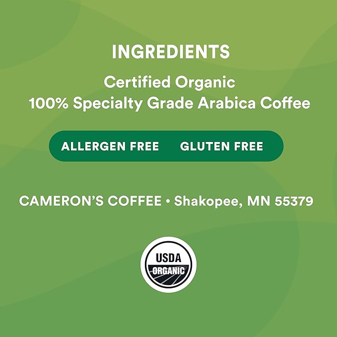 Cameron's Coffee Organic Breakfast Blend Single Serve Pods, 12 Count, 4.33 Ounce (Pack of 6)