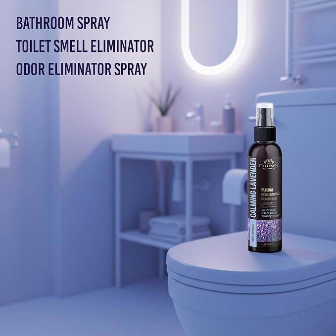 Non-Toxic Odor Eliminator,Natural Lavender Air Freshener Spray for Home,Linen Spray for Peacful Sleep, Closet & Couch Deodorizer,Long Lasting Bathroom & Toilet Freshener,Safe for Kids & Pets,1PK-4Oz