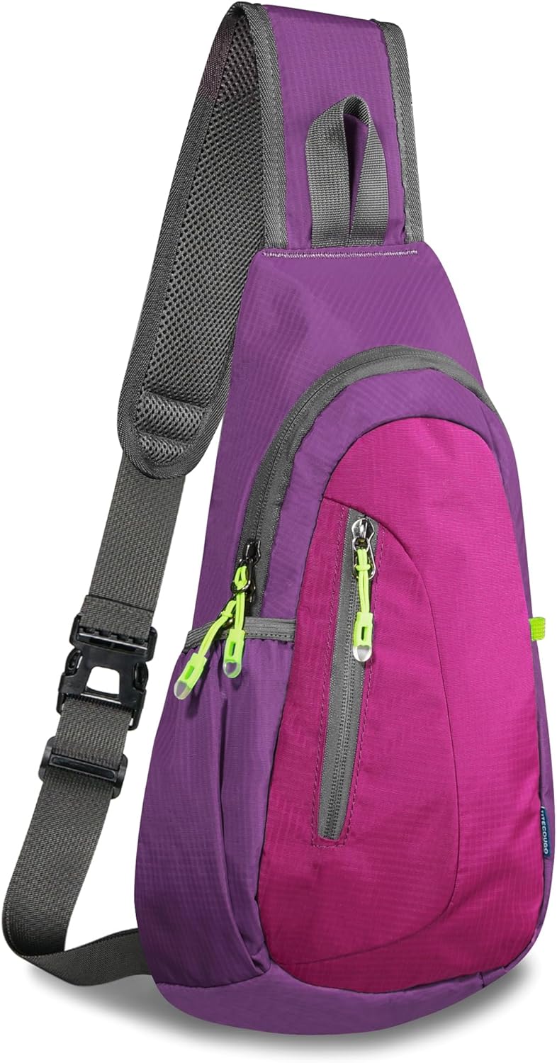 TITECOUGO Small Sling Bag, Lightweight Crossbody Backpack for Men Women, Shoulder Bag for Sports and Outdoor