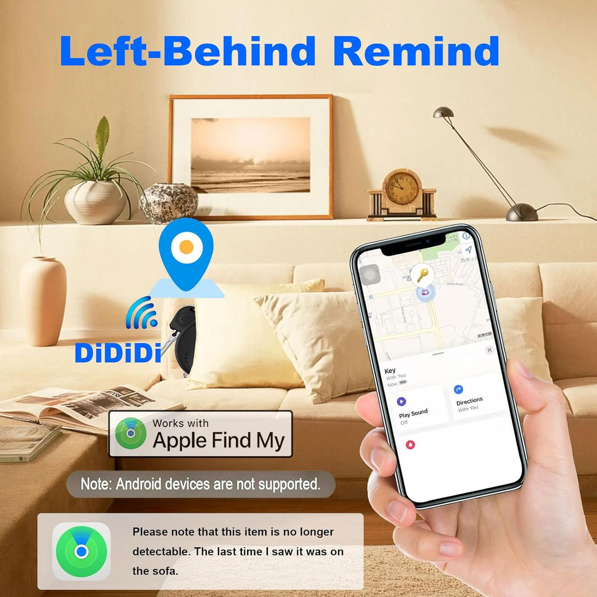 Air Tracker Tag-4 Pack,Smart Bluetooth Tracker,Smart Tag Item Finders Works with Apple Find My (iOS only) App,Air Tracker Tracking Device,Keys Finder and Item Locator for Bags,Luggage,Pets