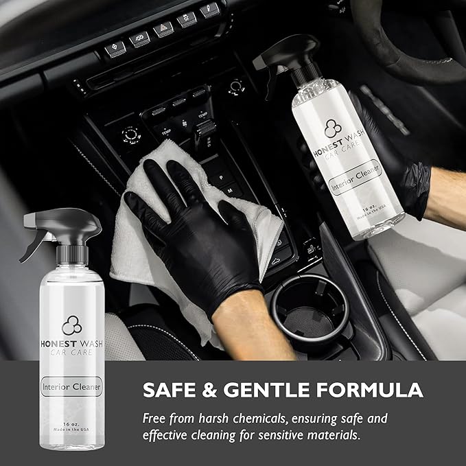 Interior Cleaner Cleans and Shines Rubber, Plastic, and Vinyl | All-Purpose Interior Cleaner for Dashboards, Door Panels, and More | Dries Quickly to a Non-Stick Finish (16 Fl Oz (Pack of 1))
