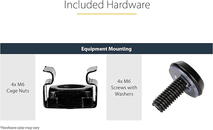 StarTech.com 2U Server Rack Shelf - Universal Rack Mount Cantilever Shelf for 19" Network Equipment Rack & Cabinet - Heavy Duty Steel – Weight Capacity 44lb/20kg - 16" Deep Tray, Black (CABSHELF)