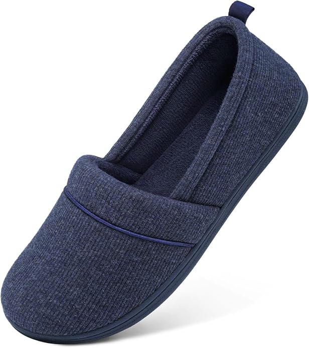 HomeTop Women's Comfy Loafer Slippers Lightweight Memory Foam Non-slip Indoor House Shoes