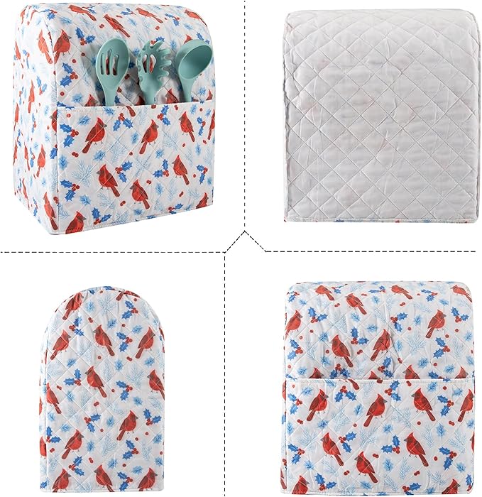 Stand Mixer Cover,Cardinal Print Kitchen Mixer Cover Compatible With 5-8Qt Kitchenaid Hamilton Mixers,Cardinal Gifts Kitchen Decor,Kitchen Aid Mixer Covers,Pioneer Woman Kitchen Aid Mixer Assecories