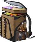 Beach Cooler Backpack for Men 36cans Insulated Backpack Cooler Lunch Bag for Women Camping Hiking Picnic Travel for 18 Hours Cooling 30L