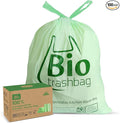 8 Gallon Compostable Trash Bags, 100 Count Drawstring Trash Bags Biodegradable, Heavy Duty Extra Thick Compost Bags, Kitchen Food Scrap Waste Bag, US BPI and OK Compost Home Certified